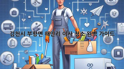 김천시 부항면 해인리 이사 청소 완벽 가이드