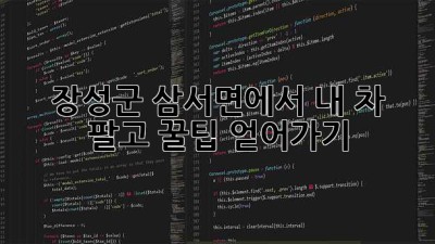 🚗 장성군 삼서면에서 내 차 팔고 꿀팁 얻어가기! 🍯